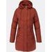 Dámska zimná bunda s kožušinovou podšívkou červenohnedá