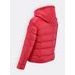 Dámská prošívaná bunda s kapucí červená