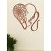 Dřevěný obrázek srdce - LOVE