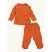 Dojčenské rebrované pyžamo tehlové