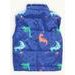 Dětská prošívaná vesta DINOSAURY modrá
