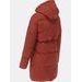 Dámska zimná bunda s kožušinovou podšívkou červenohnedá