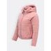 Dámská krátká zimní bunda pudrová