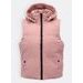Dámská krátká prošívaná vesta pudrová
