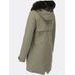 Dámska zimná bunda s kapucňou khaki
