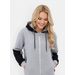 Dámská volná mikina s kapucí světle šedá