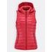 Dámská krátká vesta s kapucí červená