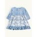 Dětské elegantní šaty KVĚTINKA světle modré