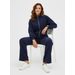Dámská tepláková souprava crop top tmavě modrá