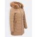 Dámská prošívaná bunda s kapucí béžová