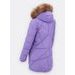 Dámská prošívaná zimní bunda s kapucí světle fialová