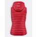Dámská krátká vesta s kapucí červená
