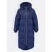 Dámska dlhá  zimná bunda s kapucňou tmavomodrá