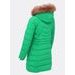 Dámska prešívaná zimná bunda s kapucňou zelená