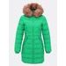 Dámska prešívaná zimná bunda s kapucňou zelená