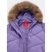 Dámská prošívaná zimní bunda s kapucí světle fialová