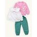 Dětská souprava MARGARÉTKA růžovo-zelená