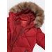 Dámská prošívaná zimní bunda s kapucí vínová