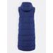 Dámska vesta s kapucňou tmavomodrá