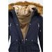 Parka s odopínateľným futrom tmavomodrá