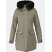 Dámska zimná bunda s kapucňou khaki