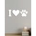 Drevený nápis "I ♥ DOG"