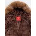 Dámská prošívaná bunda s kožešinou hnědá