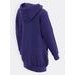 Dámská prodloužená mikina s kapucí fialová
