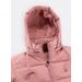 Dámská krátká zimní bunda pudrová