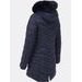 Dámská prošívaná zimní bunda s kapucí tmavě modrá
