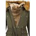 Parka s odopínateľným futrom khaki