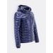 Dámska lesklá prešívaná bunda tmavomodrá