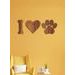 Drevený nápis "I ♥ DOG"
