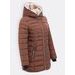 Dámská prošívaná bunda hnědá