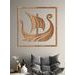 Dřevěný obraz Vikingská loď
