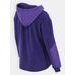 Dámska voľná mikina s kapucňou fialová