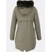 Dámska zimná bunda s kapucňou khaki