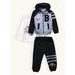 Detská športová tepláková súprava modro-čierna