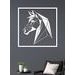 Dřevěný obrázek siluety koně