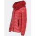 Dámska prešívaná zimná bunda červená