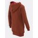 Dámska predĺžená mikina s kapucňou hnedá