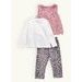 Dětská tepláková souprava s leopardím vzorem bílo-růžová