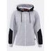 Dámská volná mikina s kapucí světle šedá