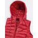 Dámská krátká vesta s kapucí červená