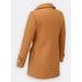 Dámsky kabát so zlatými gombíkmi svetlohnedý