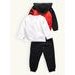 Dětská sportovní tepláková souprava červeno-černá