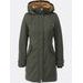 Zateplená dámska zimná bunda tmavozelená
