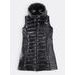 Dámská prošívaná vesta s kapucí černá