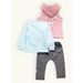 Dětská tepláková souprava MEDVEDICA šedo-mentolovo-pudrová