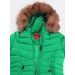 Dámska prešívaná zimná bunda s kapucňou zelená